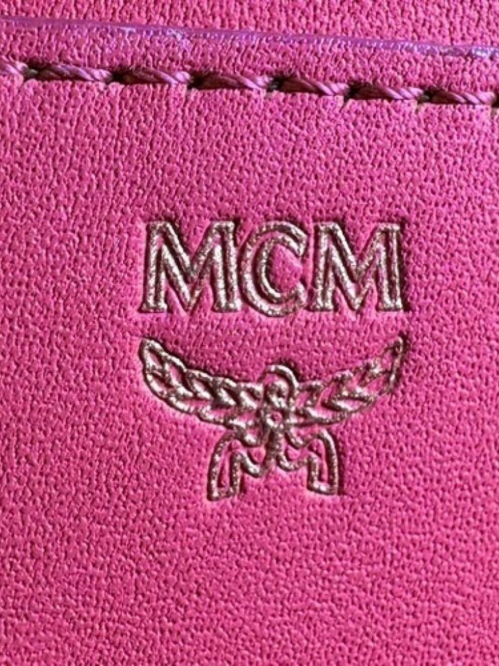 Auth MCM Backpack Pink/Gold Leather/Metal - z9383 - Picture 13 of 13